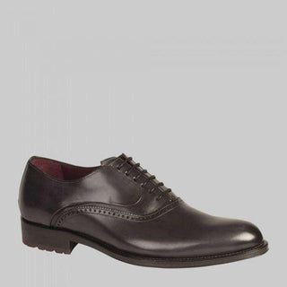 Mezlan Mens Luxury Shoes Canale Graphite Italian Calfskin Oxfords (MZW2725)-AmbrogioShoes