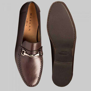 Mezlan Mens Luxury Shoes Catalani Brown Calfskin Moccasins (MZW2735)-AmbrogioShoes