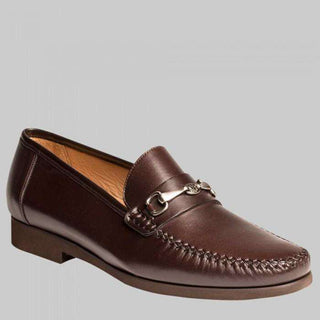 Mezlan Mens Luxury Shoes Catalani Brown Calfskin Moccasins (MZW2735)-AmbrogioShoes