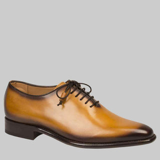 Mezlan Mens Luxury Shoes Eugene Camel Calfskin Oxfords (MZ2111)-AmbrogioShoes