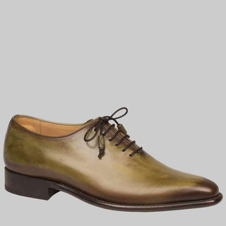 Mezlan Mens Luxury Shoes Eugene Olive Calfskin Oxfords (MZ2112)-AmbrogioShoes