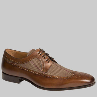 Mezlan Mens Luxury Shoes Johann Brown Suede & Hand-Burnished Calfskin Oxfords 5714(MZ2325)-AmbrogioShoes