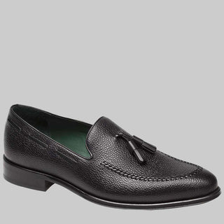 Mezlan Mens Luxury Shoes Sabina Black Calfskin Loafers 8239 (MZ2336)-AmbrogioShoes