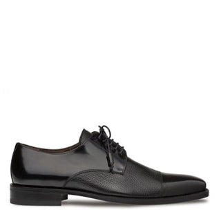 Mezlan Men's Luxury Designer Shoes Soka Black Calfskin & Deerskin Oxfords (MZ2019)-AmbrogioShoes