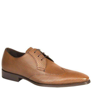 Mezlan Mens Luxury Shoes Tan European Calfskin Oxfords 16254 (MZW2968)-AmbrogioShoes