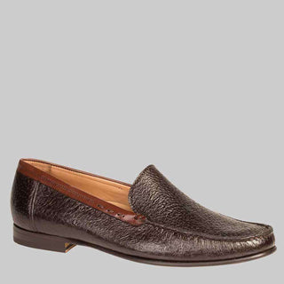 Mezlan Mens Luxury Shoes Thomson Brown Boarskin Moccasin (MZ2250)-AmbrogioShoes