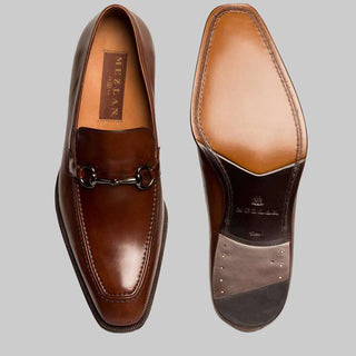 Mezlan Mens Luxury Shoes Tours Cognac Calfskin Loafers (MZ2255)-AmbrogioShoes