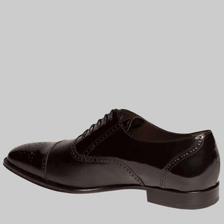 Mezlan Mens Luxury Shoes Tyson II Black Calf & Deerskin Oxfords (MZ2259)-AmbrogioShoes