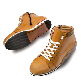 Mezlan Men's Niro Tan Calfskin Hybrid Dress-Casual Hi-Top Sneakers 8479 (MZ2852)-AmbrogioShoes