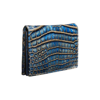 Mezlan Mens Wallets Blue & Camel Alligator LG02-J (MZA1004)-AmbrogioShoes