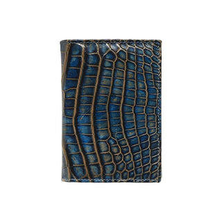 Mezlan Mens Wallets Blue & Camel Alligator LG02-J (MZA1004)-AmbrogioShoes