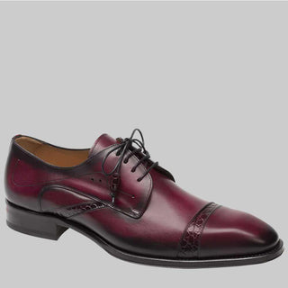 Mezlan Nemesis Mens Luxury Shoes Burgundy European Calfskin & Alligator Oxfords 4319-J (MZ2351)-AmbrogioShoes