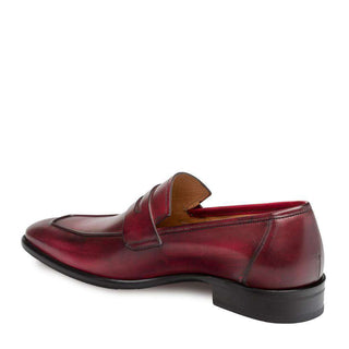 Mezlan Newport Men's Shoes Burgundy Loafers 9052 (MZ3012)-AmbrogioShoes