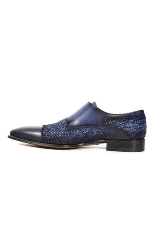 Mezlan Palomar 20688 Fabric / Leather Dress/ Formal Monk-Straps Loafers (MZ3623)