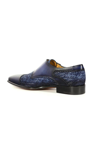 Mezlan Palomar 20688 Fabric / Leather Dress/ Formal Monk-Straps Loafers (MZ3623)