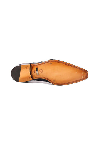Mezlan Palomar 20688 Fabric / Leather Dress/ Formal Monk-Straps Loafers (MZ3623)
