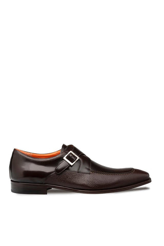 Mezlan Pego Deer & Leather Single Monk Strap-AmbrogioShoes