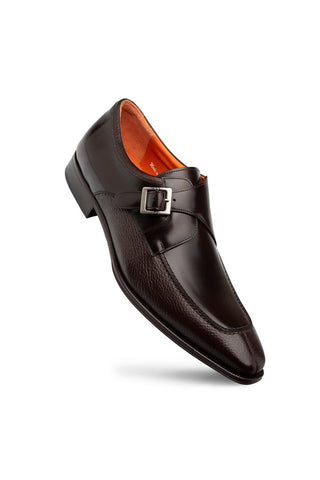 Mezlan Pego Deer & Leather Single Monk Strap-AmbrogioShoes