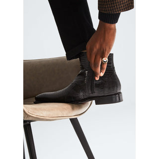 Mezlan Peninsula 4963-L Men's Shoes Exotic Lizard-Skin Ankle Boots (MZ3689)-AmbrogioShoes
