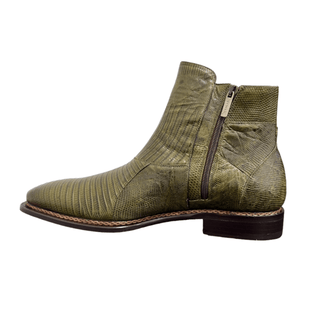 Mezlan Peninsula 4963-L Men's Shoes Olive Exotic Lizard-Skin Ankle Boots (MZS3687)-AmbrogioShoes