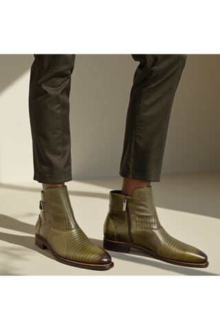 Mezlan Peninsula Lizard Ankle Boots