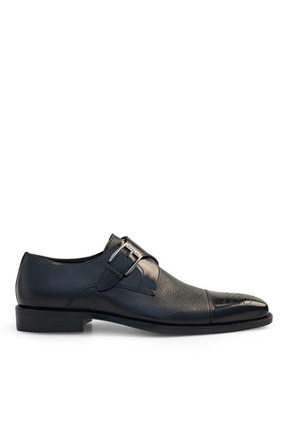 Mezlan Phoenix Calf-Skin Leather & Deer-Skin Single Monk-Strap (MZ2033)-AmbrogioShoes