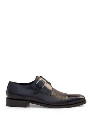 Mezlan Phoenix Leather & Deer Single Monk-Strap