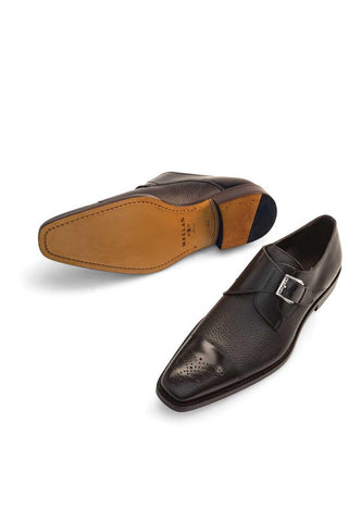 Mezlan Phoenix Leather & Deer Single Monk-Strap