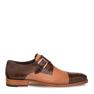 Mezlan Phoenix Men's Shoes Camel Deer-Skin / Calf-Skin Leather Monk-Straps Loafers 16505 (MZ3191)-AmbrogioShoes