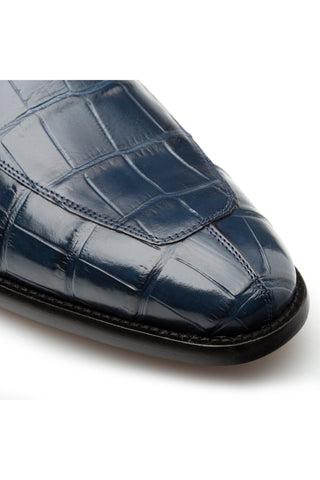 Mezlan Piccolo 4954-J Alligator Split-Toe Penny Loafers (MZ3661)