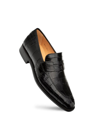 Mezlan Piccolo 4954-J Alligator Split-Toe Penny Loafers (MZ3661)