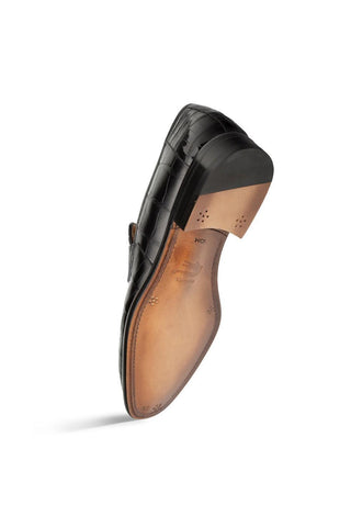 Mezlan Piccolo 4954-J Alligator Split-Toe Penny Loafers (MZ3661)