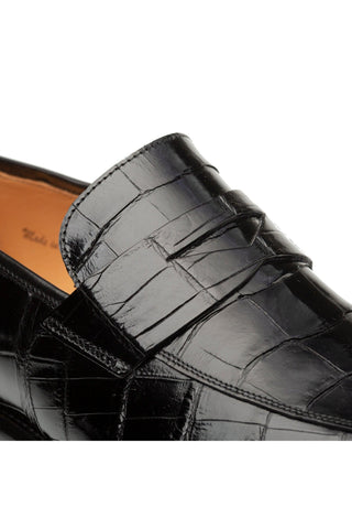 Mezlan Piccolo 4954-J Alligator Split-Toe Penny Loafers (MZ3661)