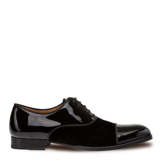 Mezlan Pio Men's Shoes Black Calf-skin & Fabric Oxfords 9265 (MZ3027)-AmbrogioShoes