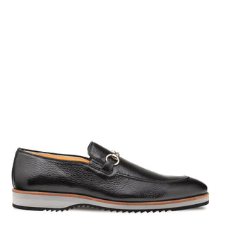 Mezlan Pista 20863 Men's Shoes Black Deer-Skin Leather Horsebit Loafers (MZ3660)-AmbrogioShoes