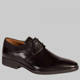 Mezlan Portsmouth Mens Luxury Shoes Black Burnished Calfskin Oxfords (MZW2891)-AmbrogioShoes