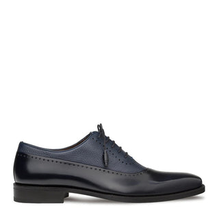 Mezlan Postdam 16409 Men's Luxury Designer Shoes Blue Calfskin & Deerskin Oxfords (MZ2026)-AmbrogioShoes