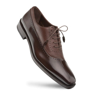 Mezlan Postdam Men's Codovan Calfskin and Soft Deerskin Brown Oxfords (MZ2923)-AmbrogioShoes