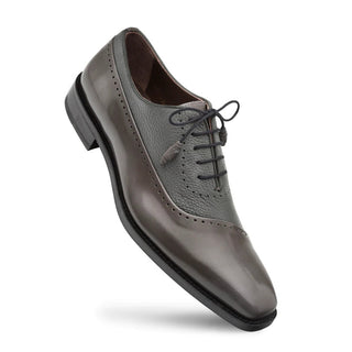 Mezlan Postdam Men's Codovan Calfskin and Soft Deerskin Grey Oxfords (MZ2924)-AmbrogioShoes