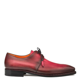 Mezlan Principe 20842 Men's Shoes Burgundy & Rust Patina Leather Derby Oxfords (MZ3684)-AmbrogioShoes