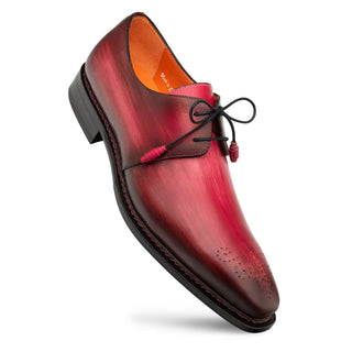 Mezlan Principe 20842 Men's Shoes Burgundy & Rust Patina Leather Derby (MZ3684)-AmbrogioShoes