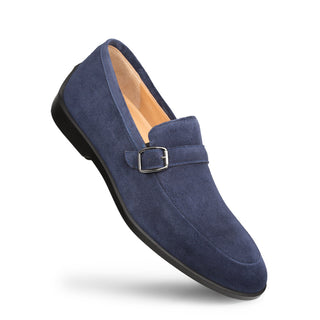 Mezlan R20313 Men's Shoes Blue Suede Leather Loafers (MZ3441)-AmbrogioShoes