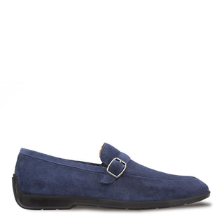 Mezlan R20313 Men's Shoes Blue Suede Leather Loafers (MZ3441)-AmbrogioShoes