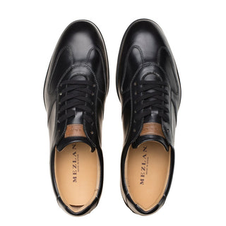 Mezlan R20314 Men's Shoes Black Calf-Skin Leather Dress Sneakers (MZ3390)-AmbrogioShoes