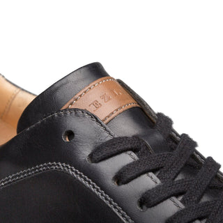 Mezlan R20314 Men's Shoes Black Calf-Skin Leather Dress Sneakers (MZ3390)-AmbrogioShoes