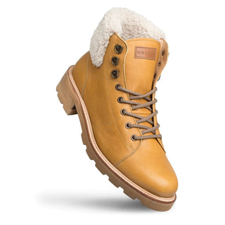 Mezlan R20412 Men's Shoes Mustard Calf-Skin Leather Shearling Alpine Boots (MZ3549)-AmbrogioShoes