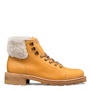 Mezlan R20412 Men's Shoes Mustard Calf-Skin Leather Shearling Alpine Boots (MZ3549)-AmbrogioShoes