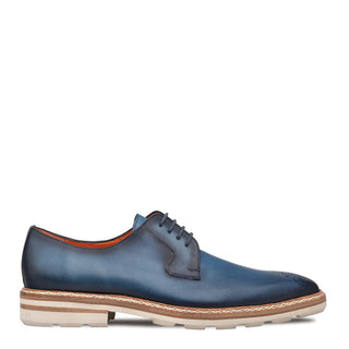 Mezlan R20615 Men's Shoes Blue Calf-Skin Leather Lightweight Derby Oxfords (MZ3597)-AmbrogioShoes