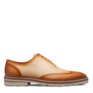 Mezlan R20664 Men's Shoes Tan & Bone Calf-Skin Leather Lightweight Oxfords (MZ3598)-AmbrogioShoes