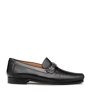 Mezlan R7384 Men's Shoes Black Deer-Skin Leather Dress Moccasin Loafers (MZ3587)-AmbrogioShoes